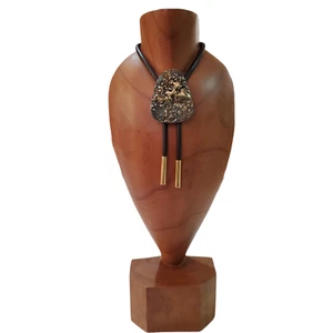 Chalcopyrite Bolo Tie - Unisex Necklace - Western Cowboy - Picture 1 of 7