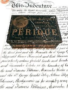 ALLEN & GINTER's LOUISIANA PERIQUE TABAKDOSE ANTIK - Bild 1 von 21