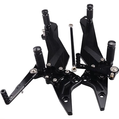 Juego de estriberas traseras CNC negras para Kawasaki Z800 ZR800 2013-2016 Foto 1 de 4