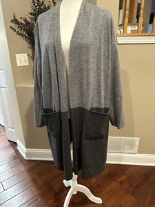 Lord & Taylor Sweater Womens Cardigan Open Front Long Sleeve Knit From Pockets - Picture 1 of 10