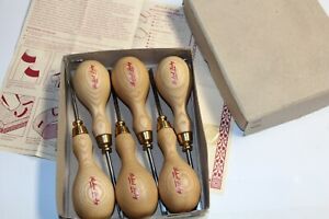 Robert Sorby 506COL 6-Piece Micro Carving Chisel Set NOS ENGLAND