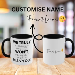 Farewell Gift miss you personalied mug leaving gag gift Retirement funny gift - Picture 1 of 4
