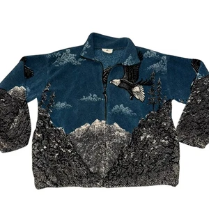 Chaqueta grande Black Mountain Outdoor Gear Eagle bordada cremallera completa para hombre pequeña - Imagen 1 de 13