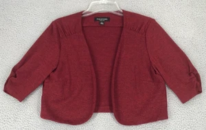 Maglione donna Perceptions New York aperto scrollato taglia L manica corta rosso erica - Foto 1 di 10