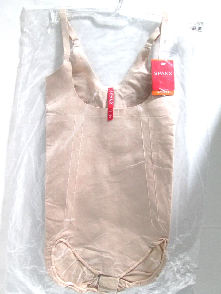 Spanx Oncore Open-bust Panty Bodysuit Soft Nude Size L 83606