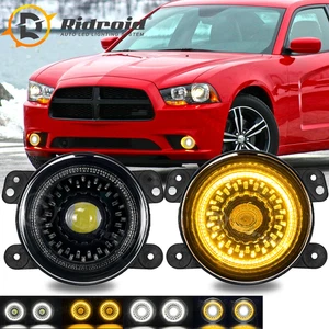 Pair Fit 1995-2005 Dodge Neon 4"LED Fog Lights Halo Front Bumper Driving Lamps - Picture 1 of 22