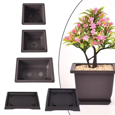 Imitation Purple Sand FlowerPot Square Rectangular Plastic Succulent PlantingPot - Image 1 of 4