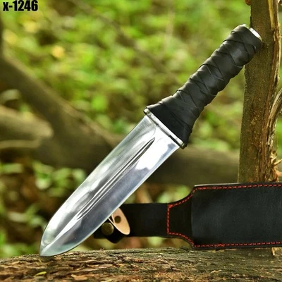 Handmade Thorfinn Dagger KNIFE Anime Vinland Saga Double Edge HUNTING Knife - Image 1 of 4