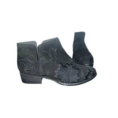 Botines Seychelles negros de gamuza bordados talla 6,5 Foto 1 de 4
