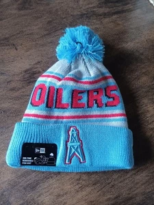 Houston Oilers Invierno Sombrero Tejido Gorro Extraíble Pom Retro Look NUEVO NUEVO CON ETIQUETAS - Imagen 1 de 2