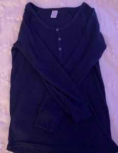Henley Damen blau Langarm - Bild 1 von 3