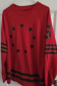 OFFICIAL  BLEECKER & MERCER RED STAR LONG SLEEVE #5 Size Xl Sweatshirt  - Picture 1 of 5