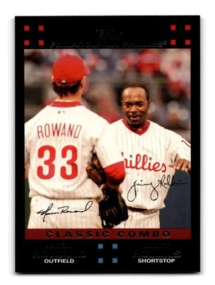 Classic Combo Aaron Rowand Jimmy Rollins 2007 Topps #658 Phillies Mint - Image 1 of 2