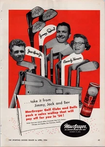 1954 Delta Sportsman Lights, Lanterns 1954 Macgregor Golfschläger, Taschen, Bälle Werbung - Bild 1 von 2