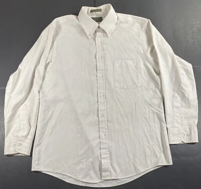 Camisa Larga Corta Surrey Tradicional Para Hombre Talla 16 Hecha en EE. UU. Blanca Con Botones Foto 1 de 4