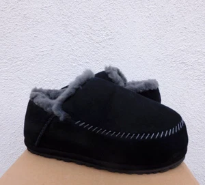 UGG BLACK LAMB SUEDE ANDERS PUMPED UP PLATFORM SLIPPERS, MEN US 9/ EUR 42 ~NEW - Picture 1 of 7