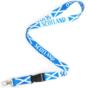Scotland Saltire Flag Lanyard ID Pass Holder Festival - Picture 1 of 5