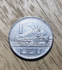 1963 Romania 1 Leu, Circulated Foreign / World Coin, Free Shipping ! - Picture 1 of 3