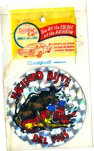 Vintage Prismatischer Aufkleber 70er Neuheit Makin Beef Country Kühe Van Vanner Biker - Bild 1 von 1