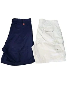 Polo Golf R lauren & Justin Blake Mens Shorts 38 Light Tan Cargo Golf Lot of 2 - Picture 1 of 10