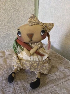 PRIMITIVE  RABBIT DOLL PRE- OWNED . - Picture 1 of 24