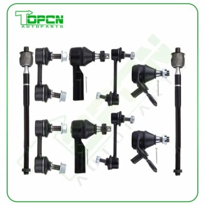 10pcs Front Ball Joint Tie Rod Ends Sway Bar Links For 1993-2002 Toyota Corolla Foto 1 de 4
