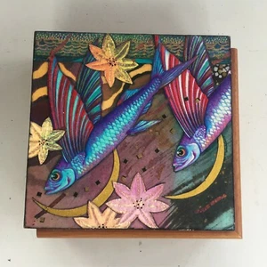 Gedichtbox signiert Schwalbenschwanz Shikishi Bako fliegender Fisch Carambola McAdams Design - Bild 1 von 7