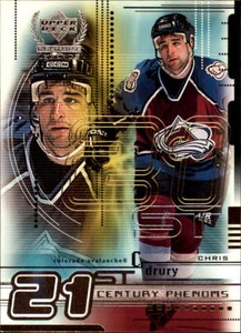 1999-00 Upper Deck Century Legends Avalanche Hockey Card #74 Chris Drury