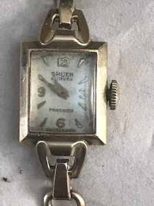 Vintage Gruen Curvex Precision Watch 10K Gold Filled WORKING - Picture 1 of 7