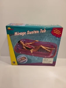 Vasca abbronzante galleggiante piscina SUNCO Mirage vintage 1998 70" x 48" NOS - Foto 1 di 8