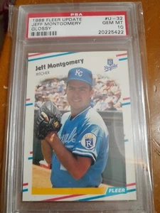 1988 Fleer Update Glossy JEFF MONTGOMERY RC ROOKIE PSA 10 GEM MINT Royals - Picture 1 of 1