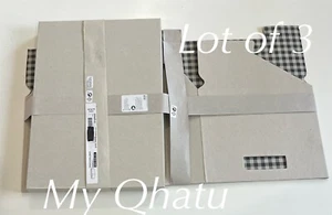 Set of 3 Ikea RAGODLING Storage Box with Lid 9 ¾x13 ¾x7 ¾" natural colour/beige - Picture 1 of 10
