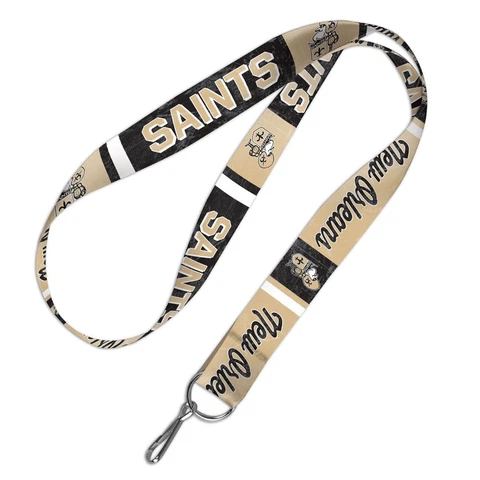 NEW ORLEANS SAINTS SIR SAINT MASCOT RETRO CLASSIC LOGO LANYARD NEW WINCRAFT Cover