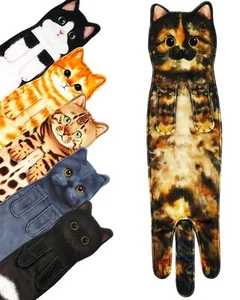 Cat Funny Hand Towels for Bathroom Decor Cat TowelsHanging Kitchen TowelsSupe... - Picture 1 of 9