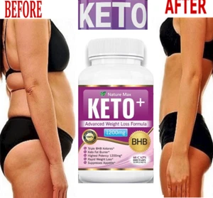 Keto Weight Loss Slim Pills Advanced BHB Fat 1200mg PURE Keto Supplements - Picture 1 of 9