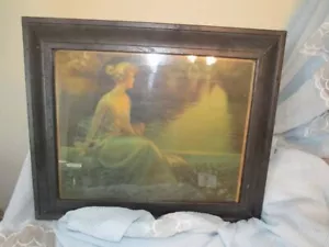 Antique Art Deco Lithograph "The End of the Perfect Day" C Warde Traver - Picture 1 of 6
