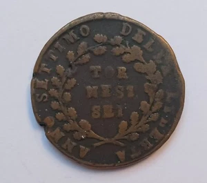 Italian States: Repubblica Napoletana 6 Tornesi ND1799 KM#228 Rare - Picture 1 of 4