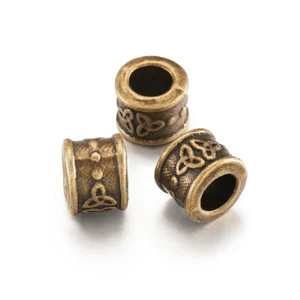 20pcs Tibetan Bronze Beads European Bead Large Hole Loose Spacers Jewelry 10mm - Picture 1 of 7