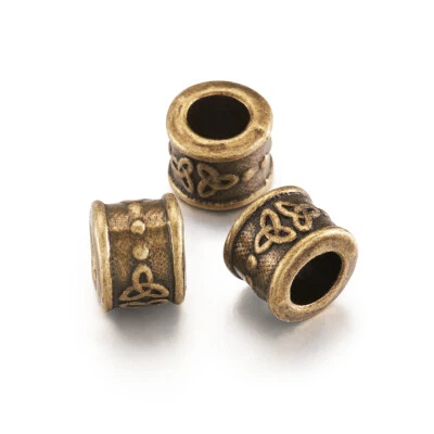 20pcs Tibetan Bronze Beads European Bead Large Hole Loose Spacers Jewelry 10mm - Image 1 of 4
