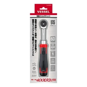 VESSEL 400ER3 Chiave a Cricchetto Elettrica Senza Fili Slim USB Ricaricabile Movimento 3/8" - Foto 1 di 3