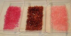 90g FACETED BICONE BEADS 3mm ACRYLIC TRANSLUCENT PINK AUS STOCK FREE GIFT - Picture 1 of 9