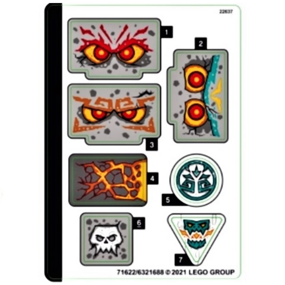 new LEGO Sticker Sheet for NINJAGO: The Island - The Keeper's Village set 71747 - Image 1 of 1