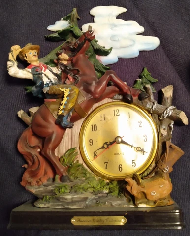American Cowboy Collection Clock AA Battery Cover