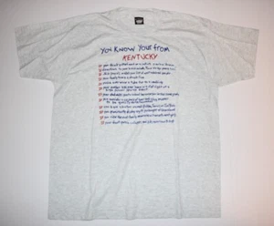 Camiseta de colección ""Sabes que eres de Kentucky"", puntada única, comedia, talla X grande (XL) - Imagen 1 de 11