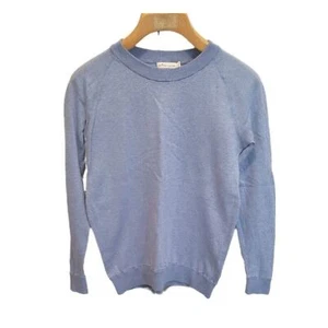 Peter Millar Damen blau Seide Kaschmir Baumwolle Pullover Stickerei US Logo Gr. Small - Bild 1 von 8