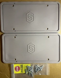 Solid Silicone License Plate Frame Covers 2 Pack- Front and Back Car Plates-Grey - Picture 1 of 12