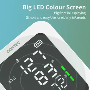 CONTEC08E Automatic Arm Blood Pressure Monitor Digital LCD Sphygmomanometer NEW - Picture 1 of 9