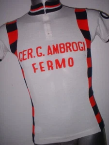 CER.G. vintage Camisa Ambrogi Lana Camiseta Top Adulto Pequeña 32" Ciclismo Bicicleta - Imagen 1 de 4