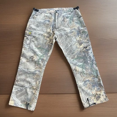 Realtree Camo Hunting Pants 2XL Scent Control Adjustable Waist Cargo Scent Block - Image 1 of 4