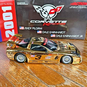 1/18 AZIONE #3 PILGRIM - EARNHARDT Sr Jr ORO 24 ore 2001 Corvette C5-R LIMITATO - Foto 1 di 18